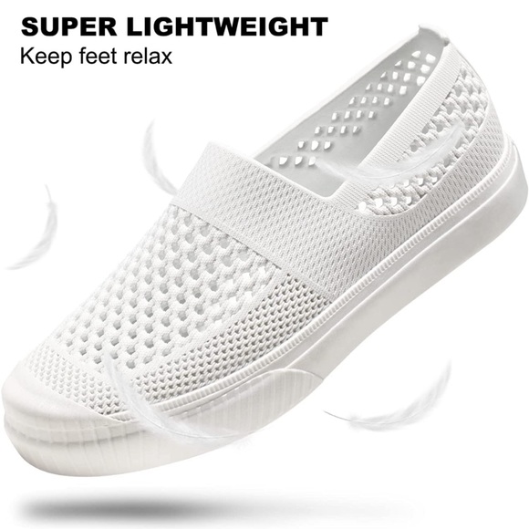 Layer 8 outdoor shoes. All White. Flexible. Easy to clean. Last size 10. - Picture 7 of 10